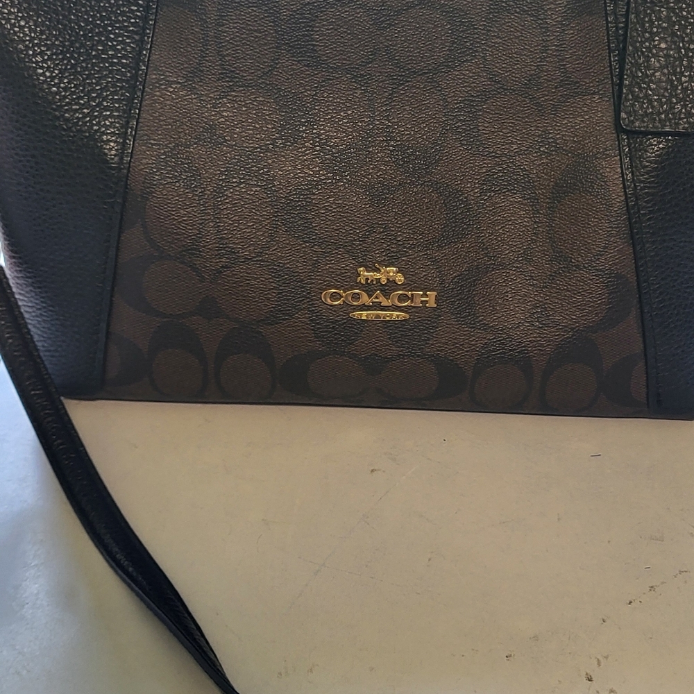 Coach Brown and Black Shoulder Bag